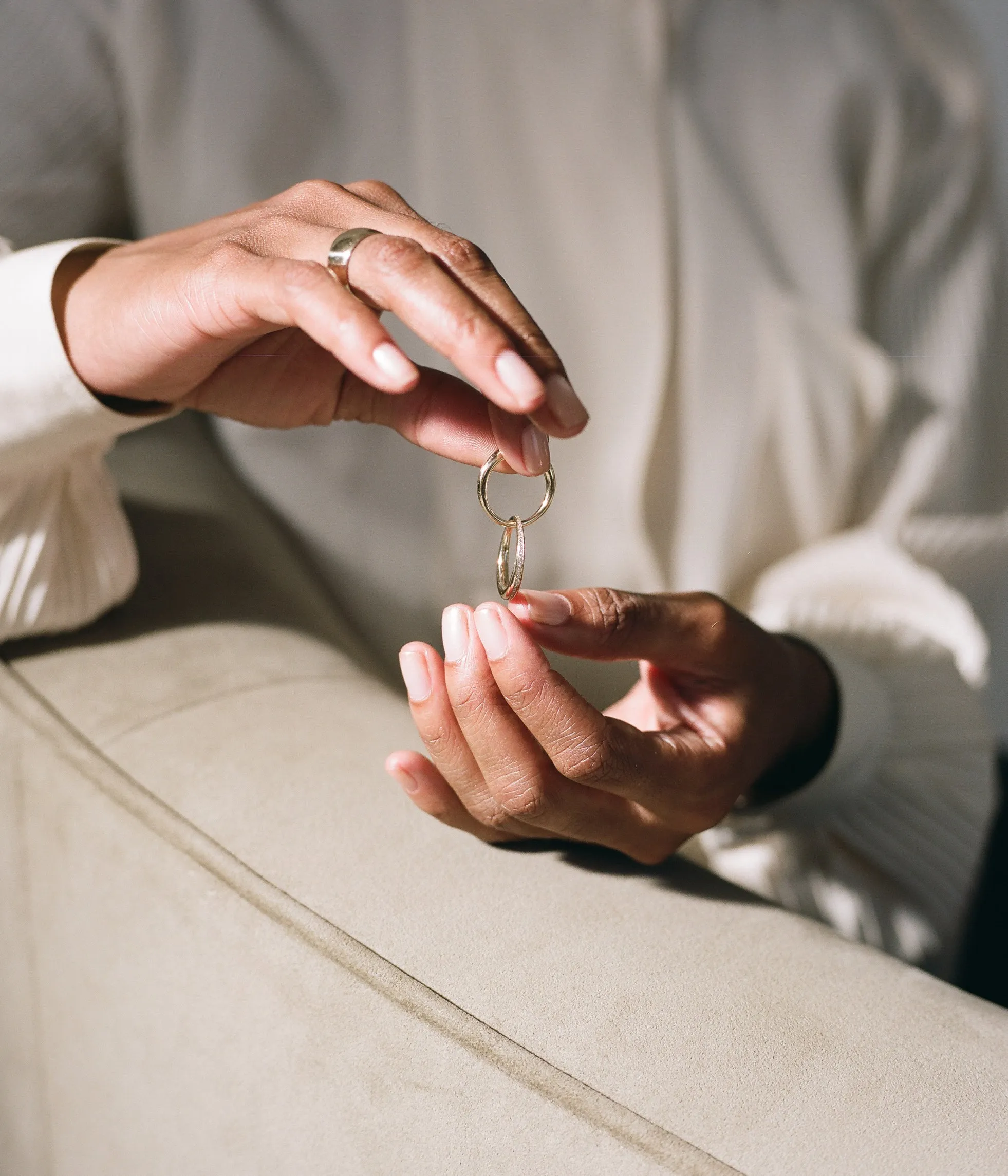 Duo Form Ring with Pavé sold by J. Hannah Jewelry product image thumbnail 3