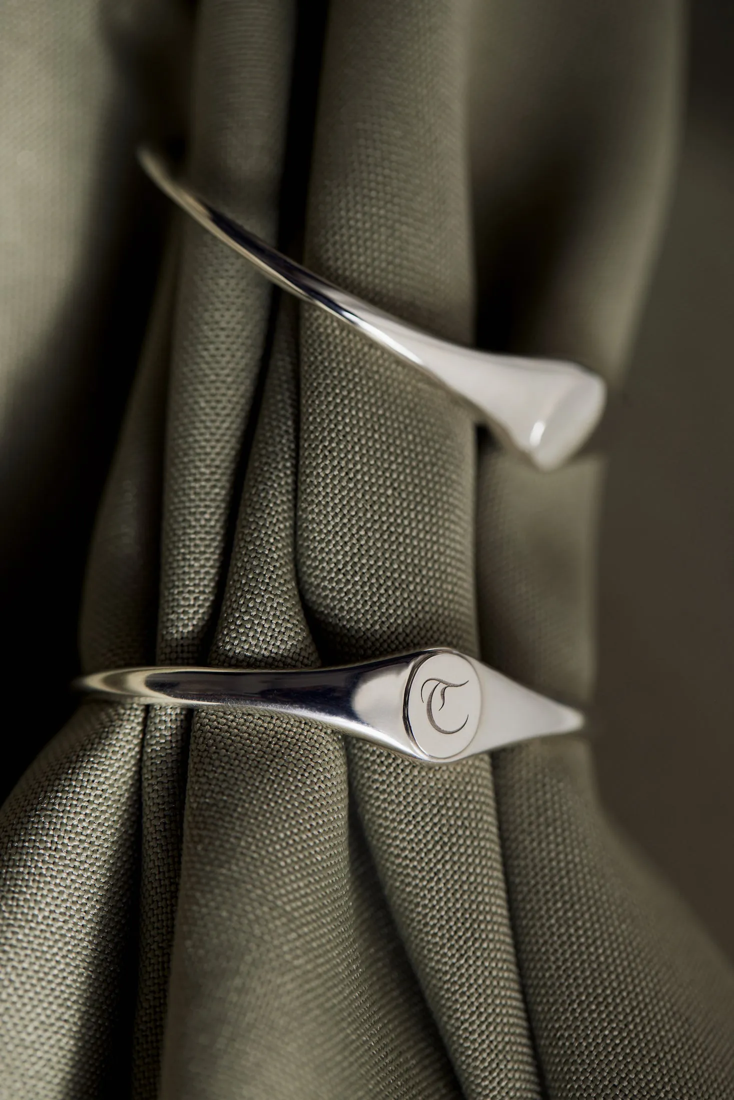 Initial Signet Cuff sold by J. Hannah Jewelry