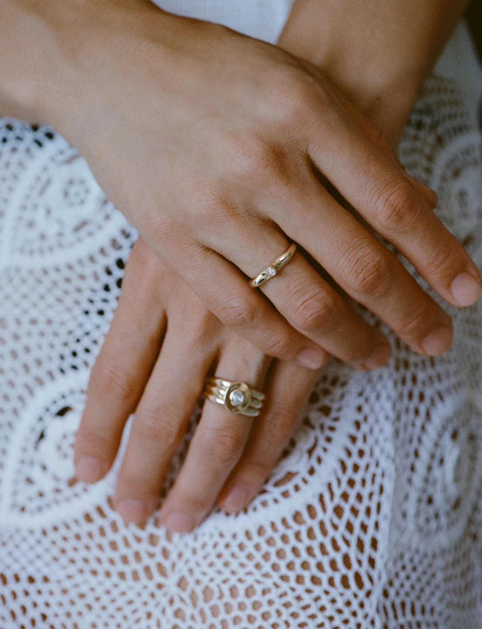 Stacked Signet (Diamond) sold by J. Hannah Jewelry product image thumbnail 3