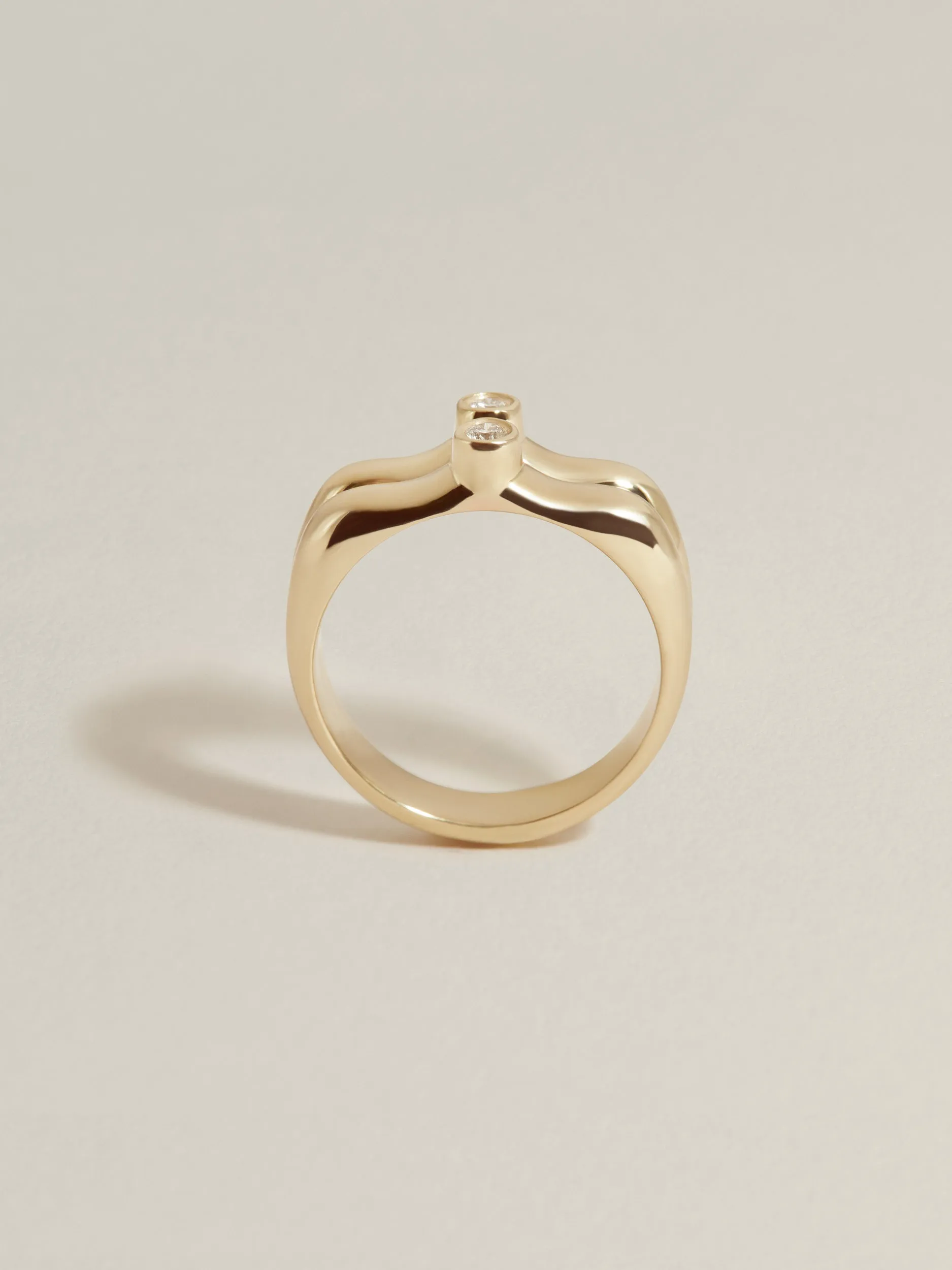 Double Stirrup Ring (Diamond) sold by J. Hannah Jewelry product image thumbnail 2