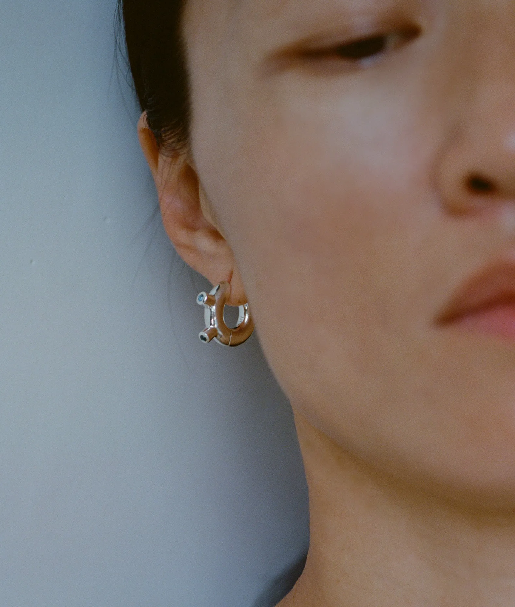 Martian Hoops II (Sapphire) sold by J. Hannah Jewelry product image thumbnail 2