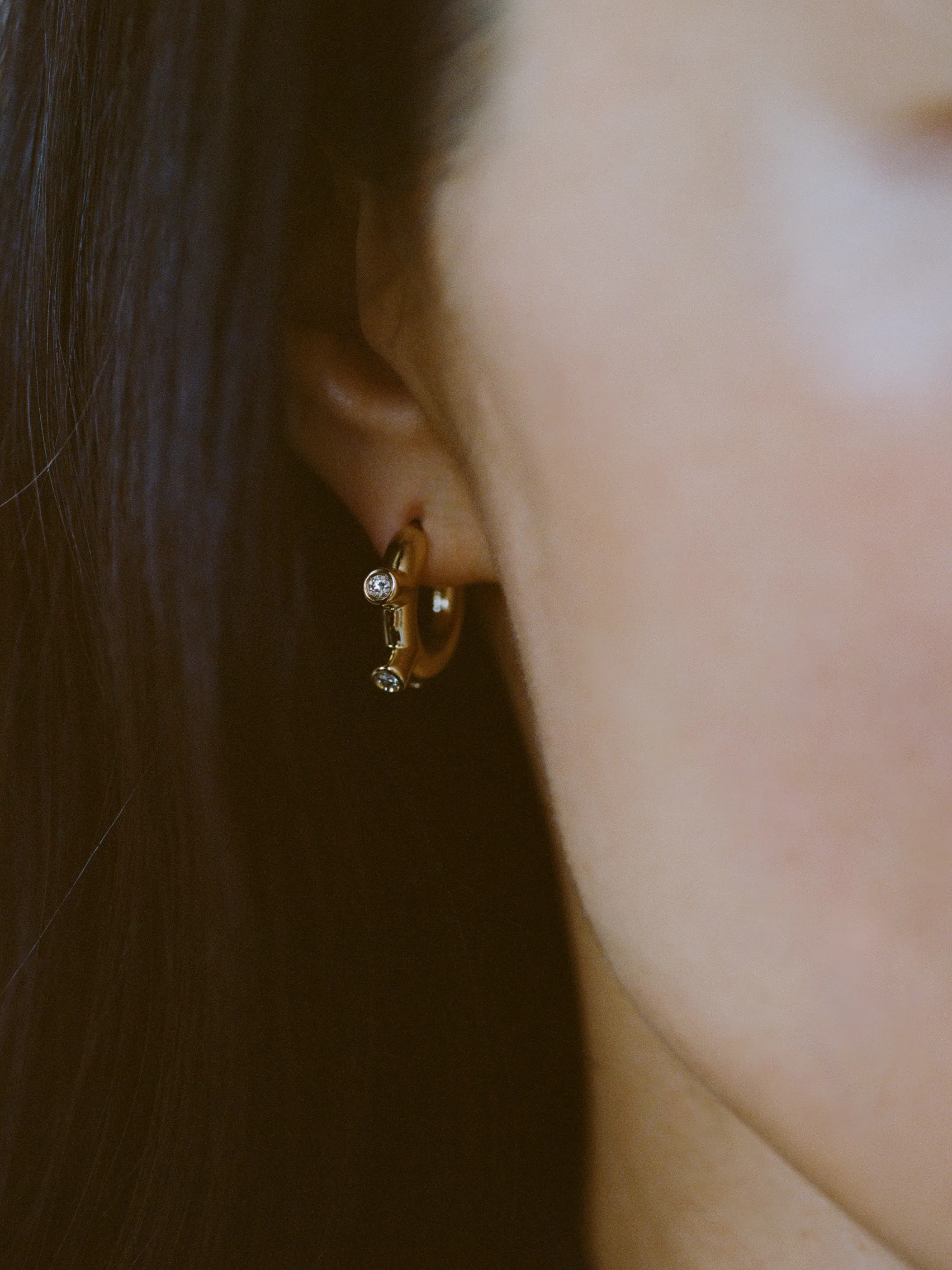 Martian Hoops I (Diamond) sold by J. Hannah Jewelry product image thumbnail 2