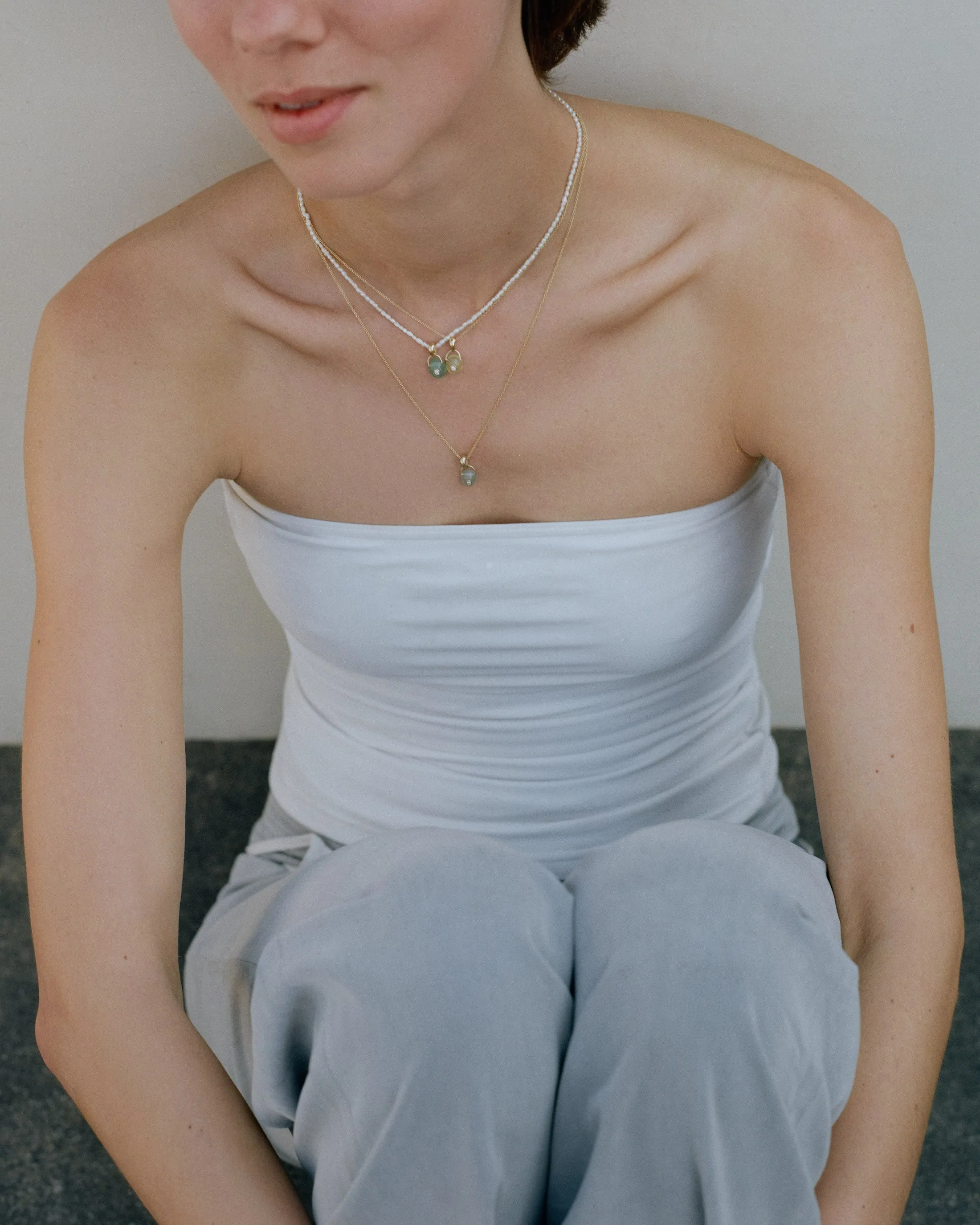 The Gem Drop Pendant (Aventurine) sold by J. Hannah Jewelry product image thumbnail 2