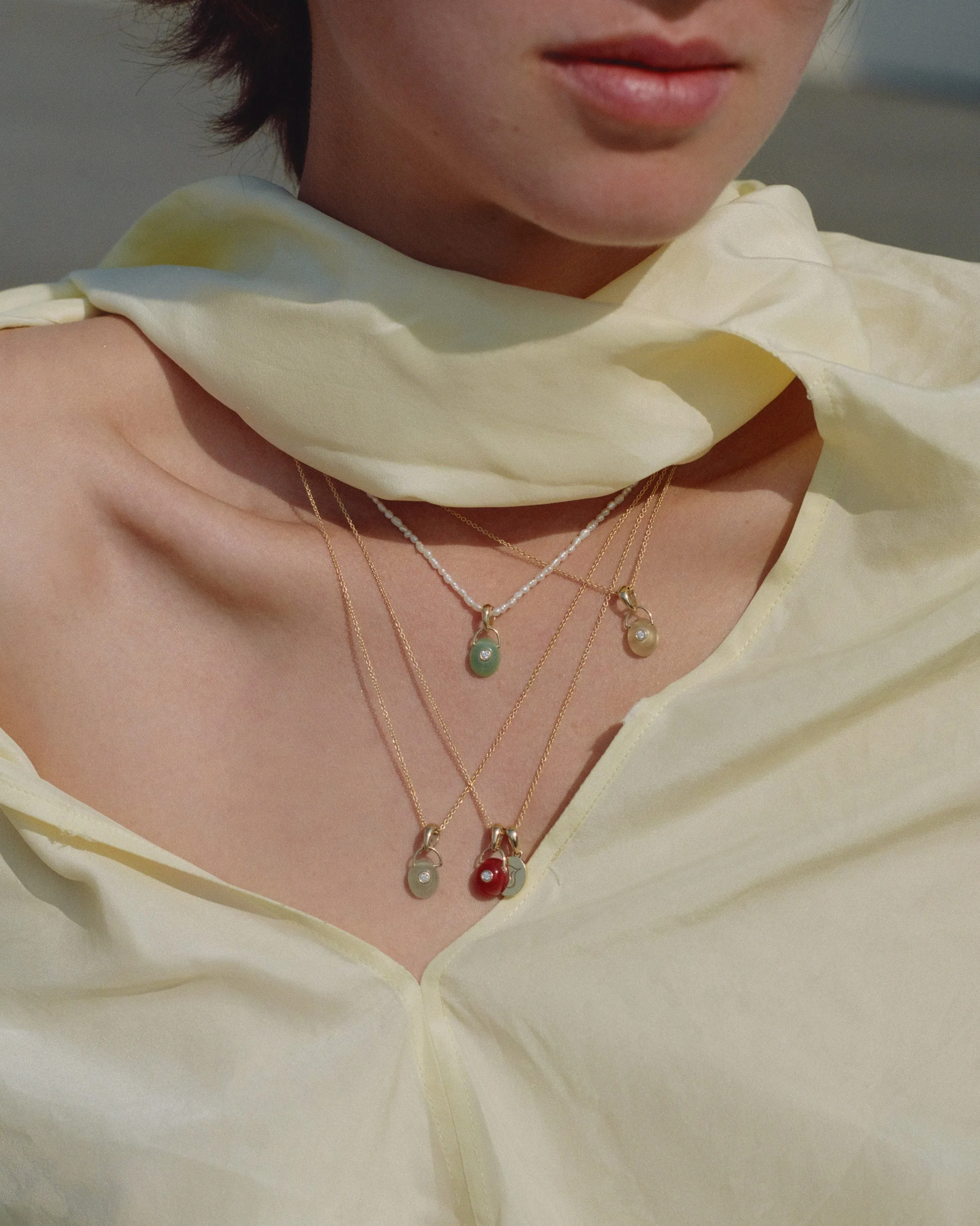 The Gem Drop Pendant (Aventurine) sold by J. Hannah Jewelry product image thumbnail 4