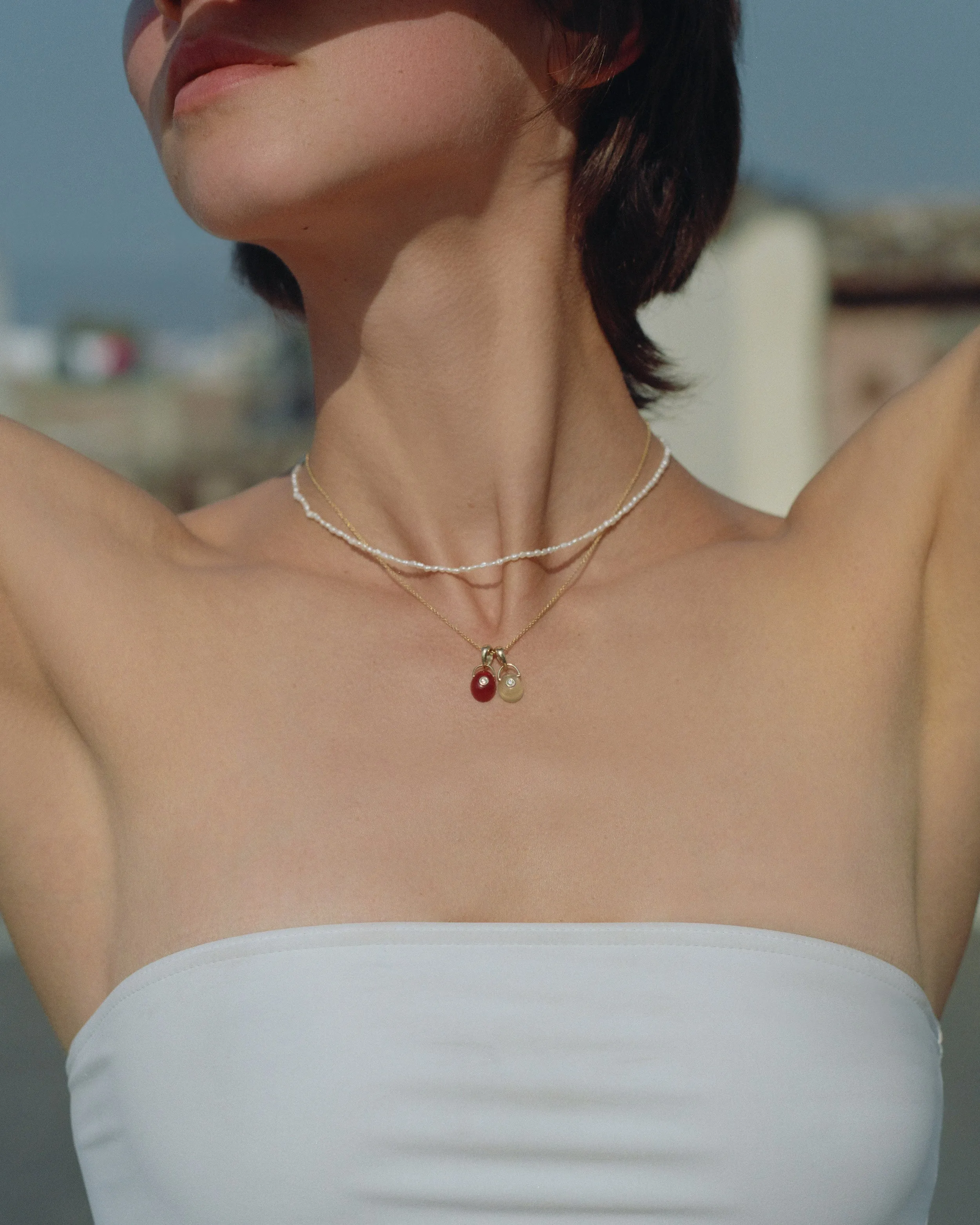 The Gem Drop Pendant (Carnelian) sold by J. Hannah Jewelry product image thumbnail 3