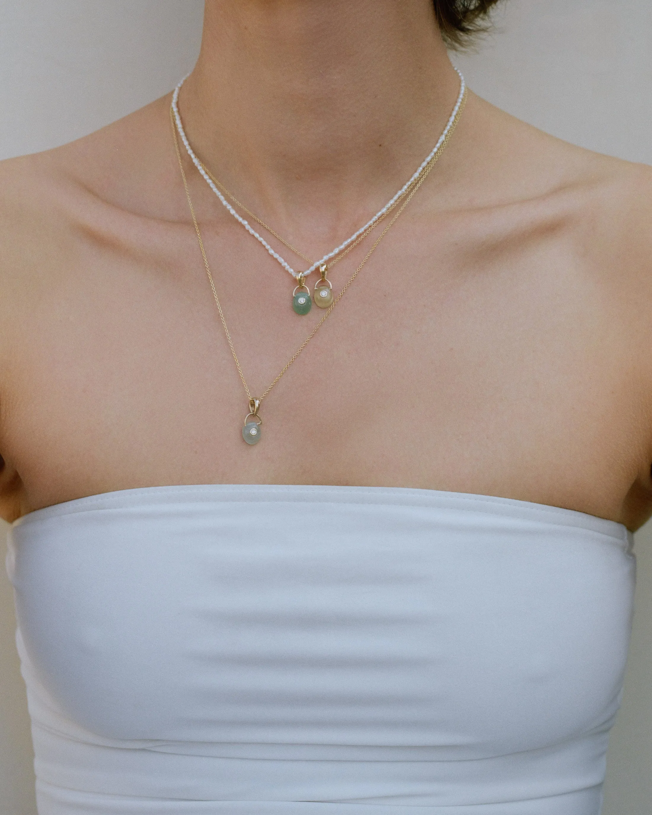 The Gem Drop Pendant (Lemon Beryl) sold by J. Hannah Jewelry product image thumbnail 3