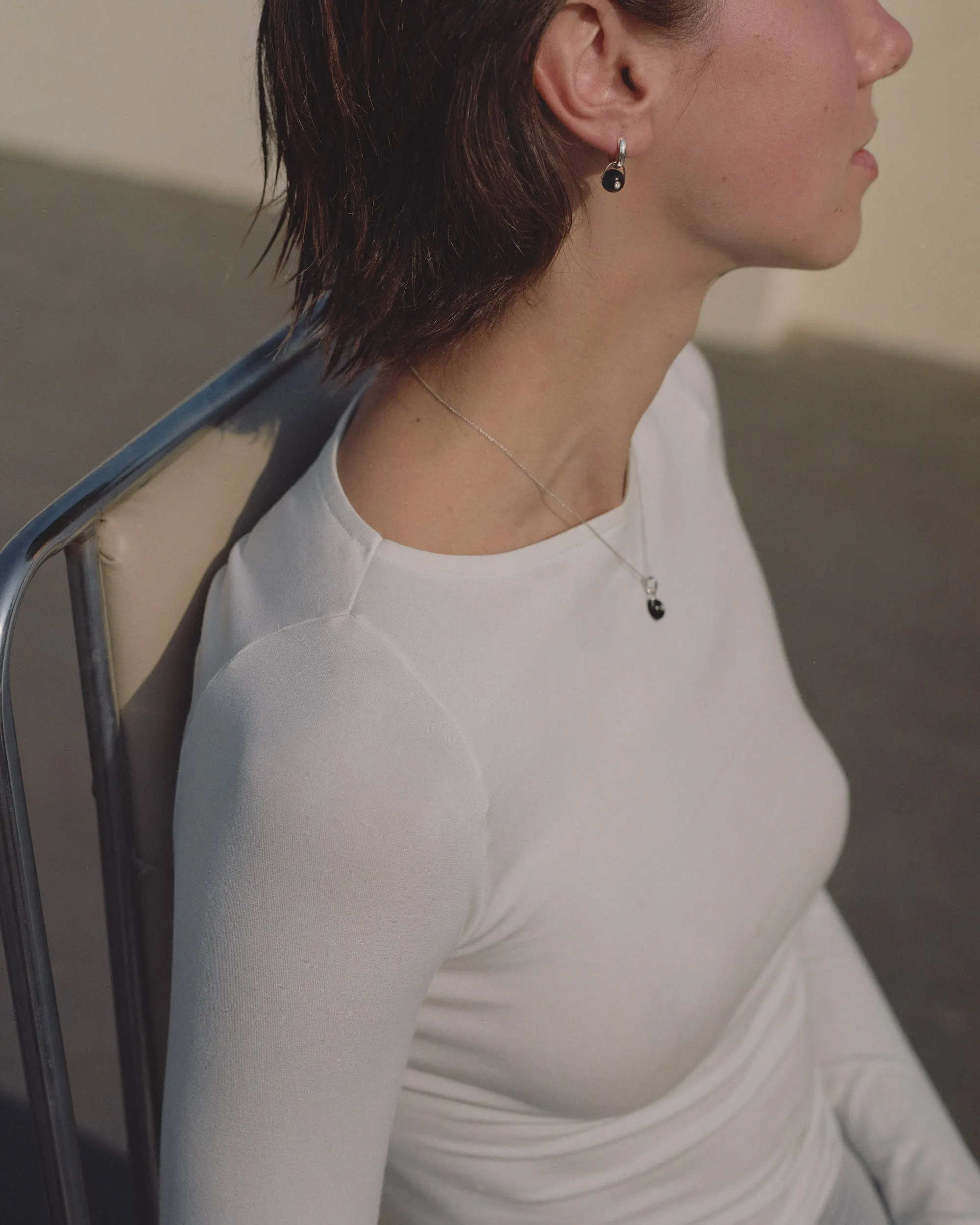 The Gem Drop Earring (Onyx) sold by J. Hannah Jewelry product image thumbnail 5