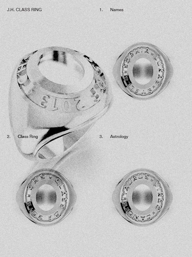 Intaglio Class Ring (personalized) sold by J. Hannah Jewelry product image thumbnail 4