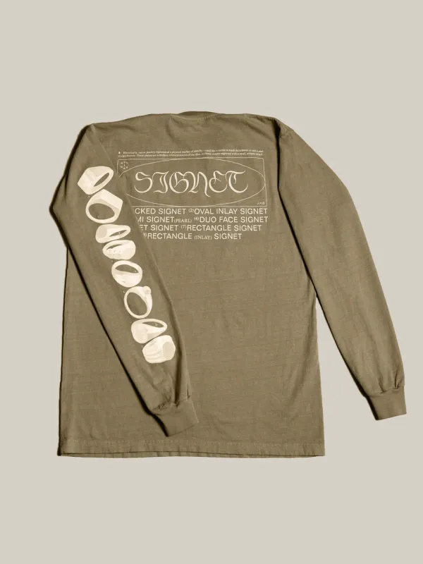 Long Sleeve Signet Tee (Compost) made by J. Hannah Jewelry
