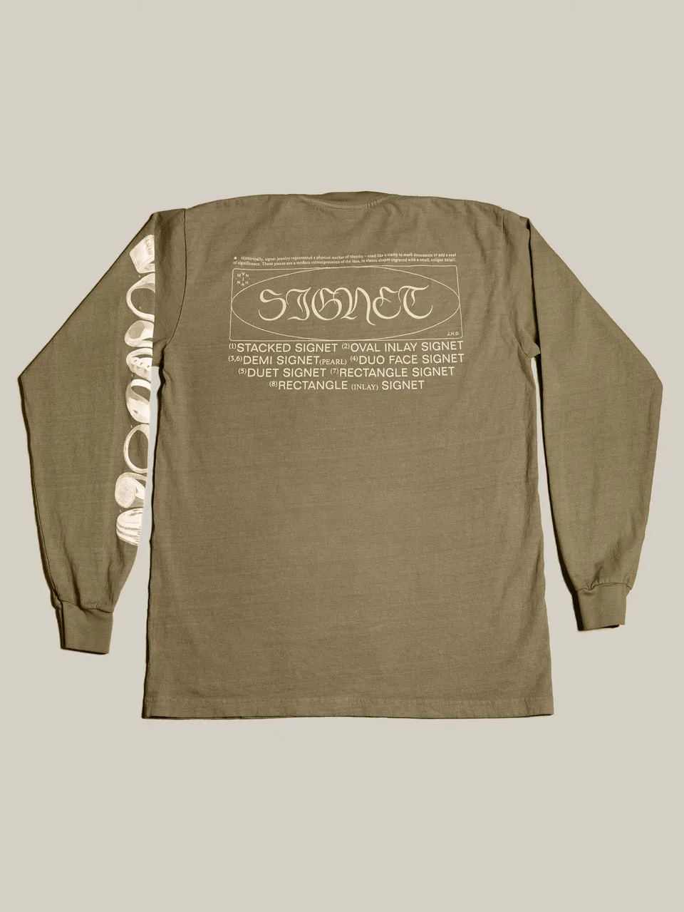 Long Sleeve Signet Tee (Compost) sold by J. Hannah Jewelry product image thumbnail 3