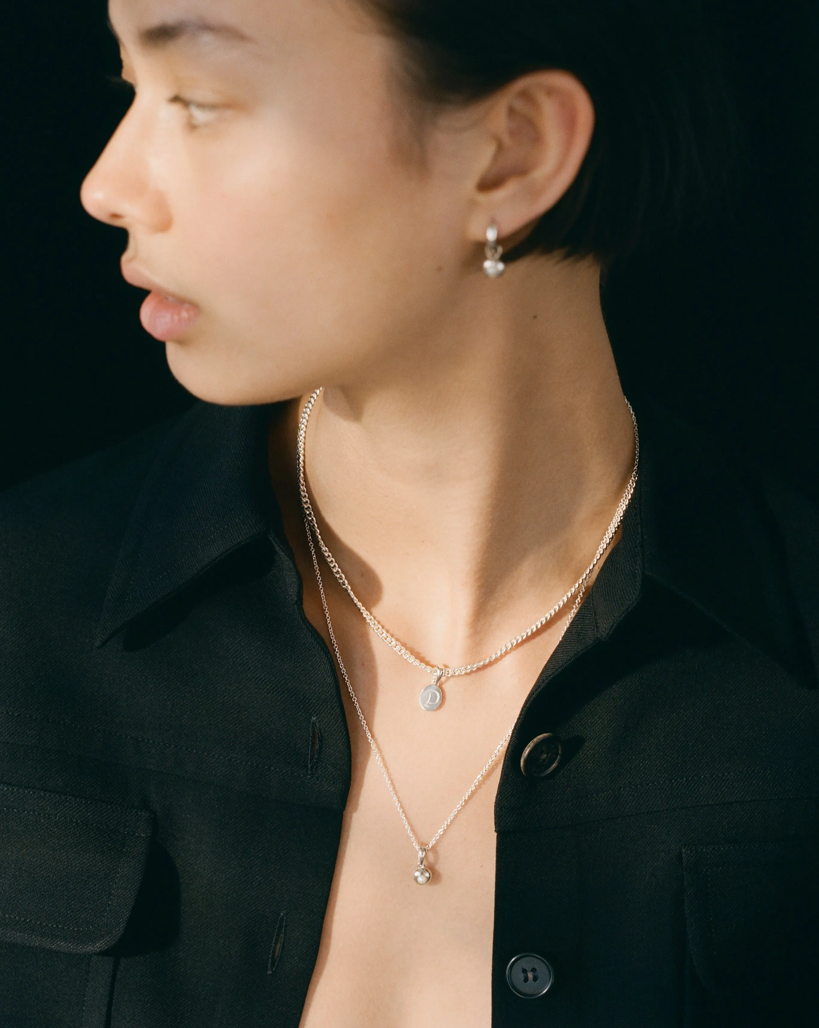 Pearl Charm Hoop sold by J. Hannah Jewelry product image thumbnail 5