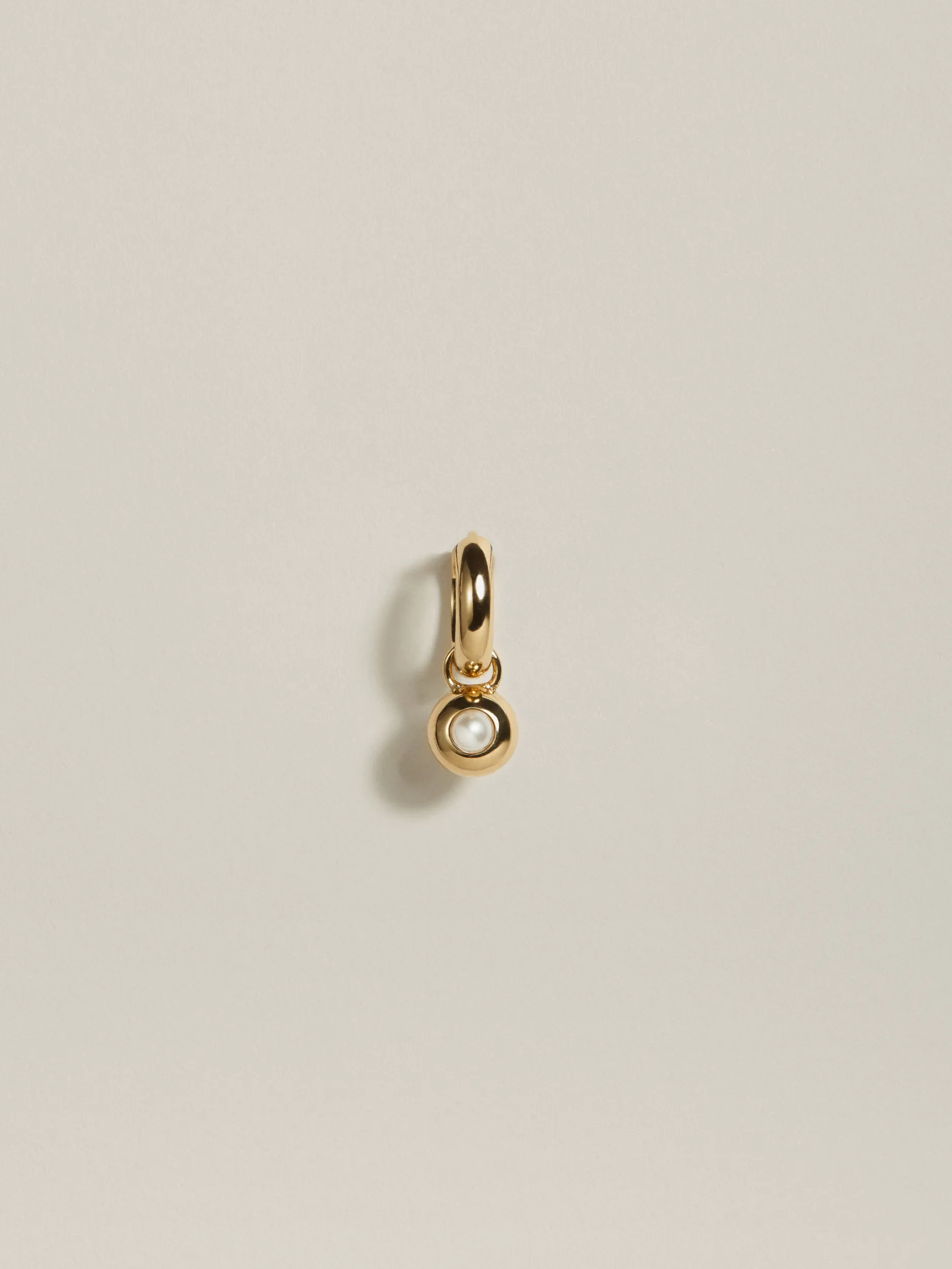 Pearl Charm Hoop sold by J. Hannah Jewelry