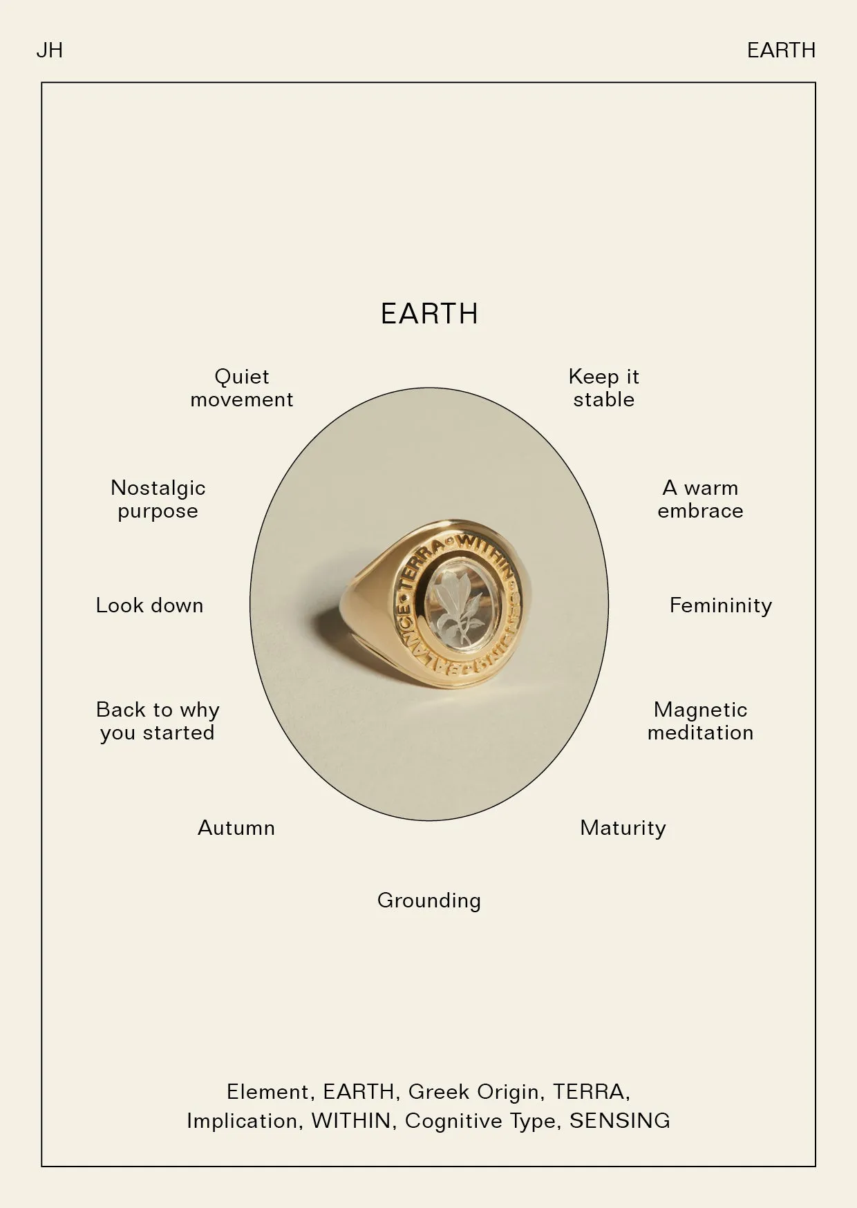 Class Ring Earth (Magnolia) sold by J. Hannah Jewelry product image thumbnail 2