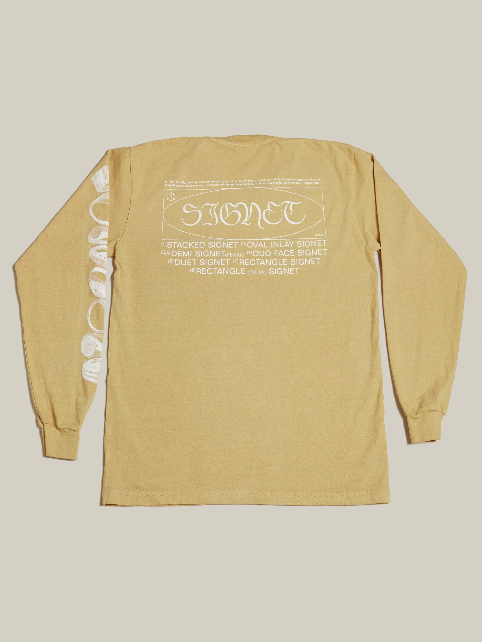 Long Sleeve Signet Tee (Miso) sold by J. Hannah Jewelry product image thumbnail 4