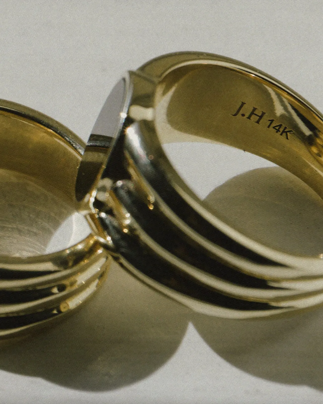 Stacked Inlay Signet (Onyx) sold by J. Hannah Jewelry product image thumbnail 4