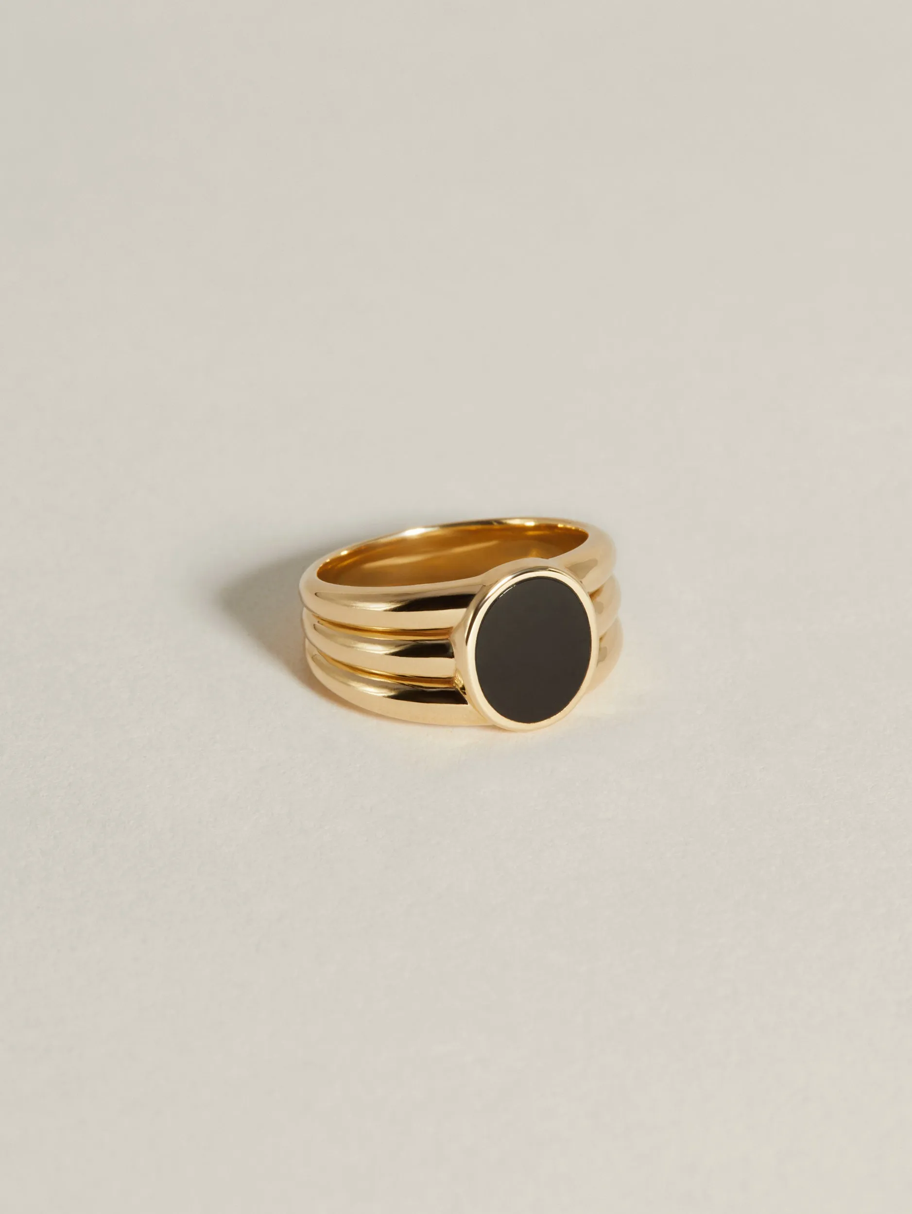 Stacked Inlay Signet (Onyx) sold by J. Hannah Jewelry product image thumbnail 2