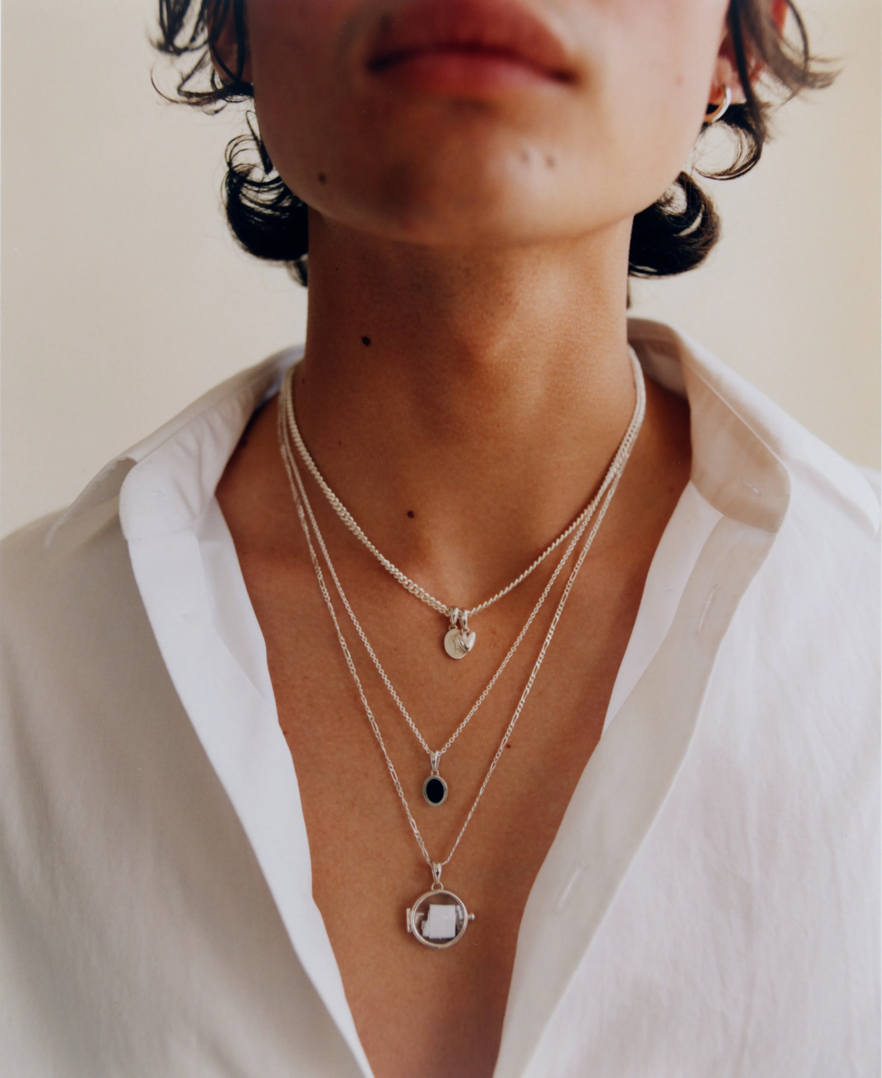 Inlay Signet Pendant (Onyx) sold by J. Hannah Jewelry product image thumbnail 2