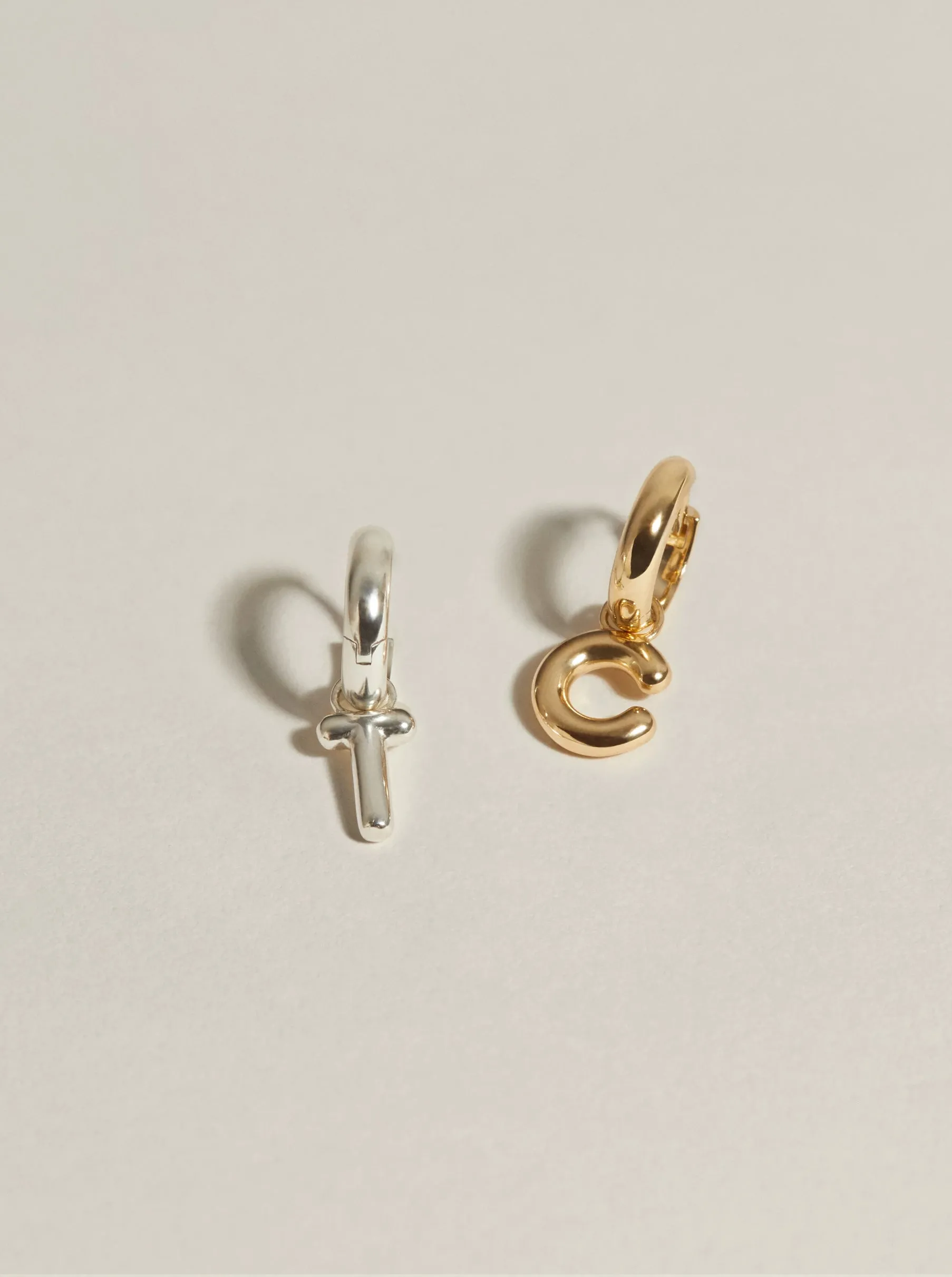 Initial Charm Hoop sold by J. Hannah Jewelry product image thumbnail 3