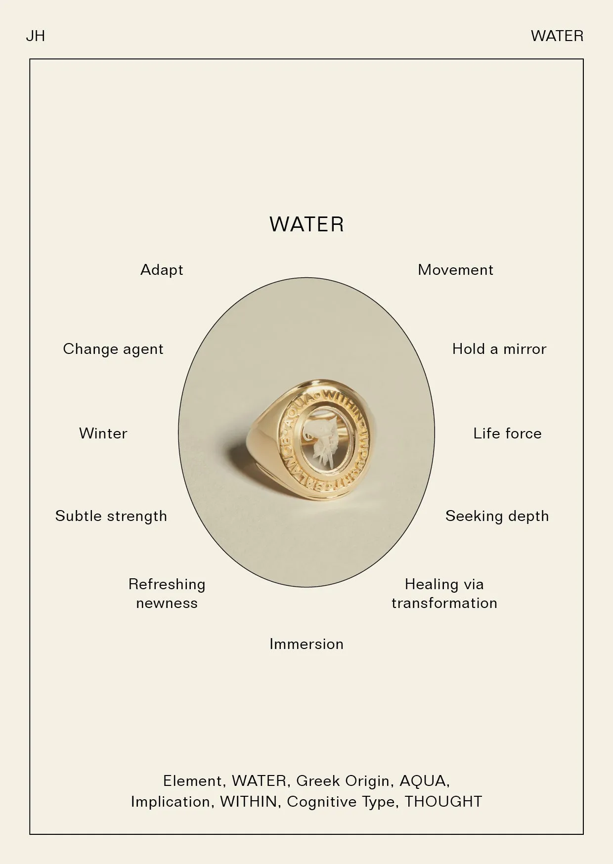 Class Ring Water (Calla Lily) sold by J. Hannah Jewelry product image thumbnail 2