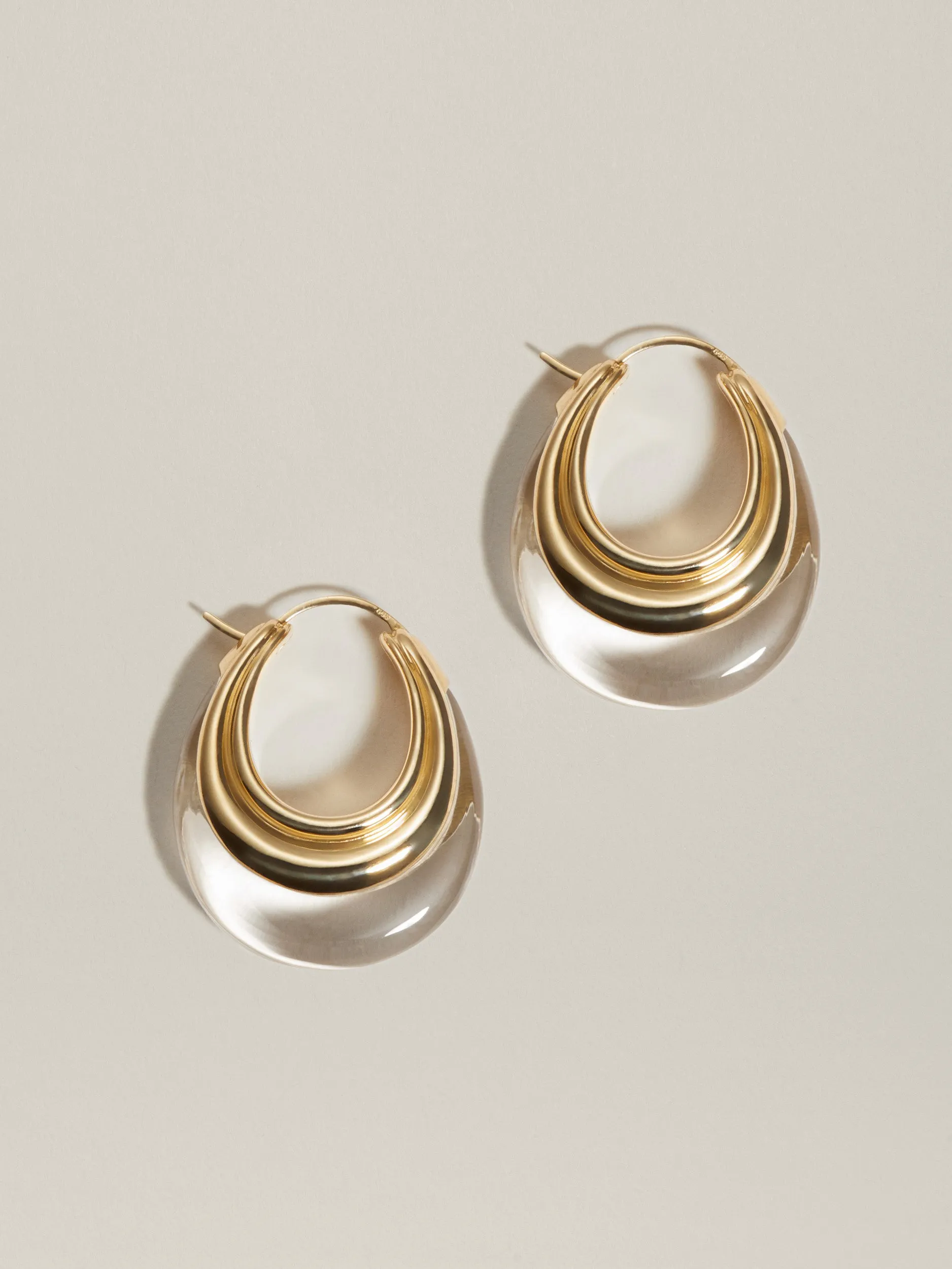 Gemstone Strata Hoop (White Quartz) sold by J. Hannah Jewelry product image thumbnail 4