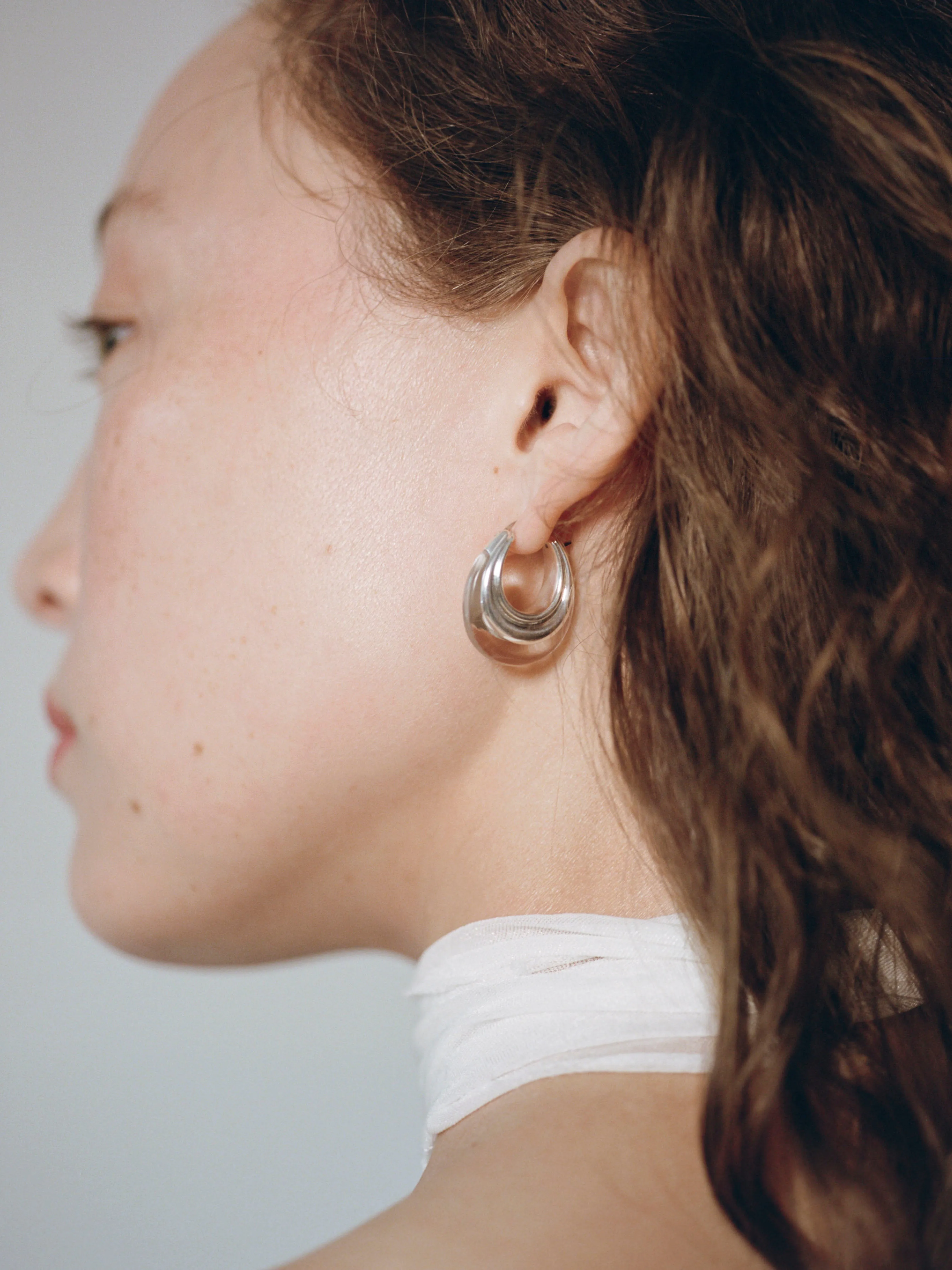 Gemstone Strata Hoop (White Quartz) sold by J. Hannah Jewelry product image thumbnail 3