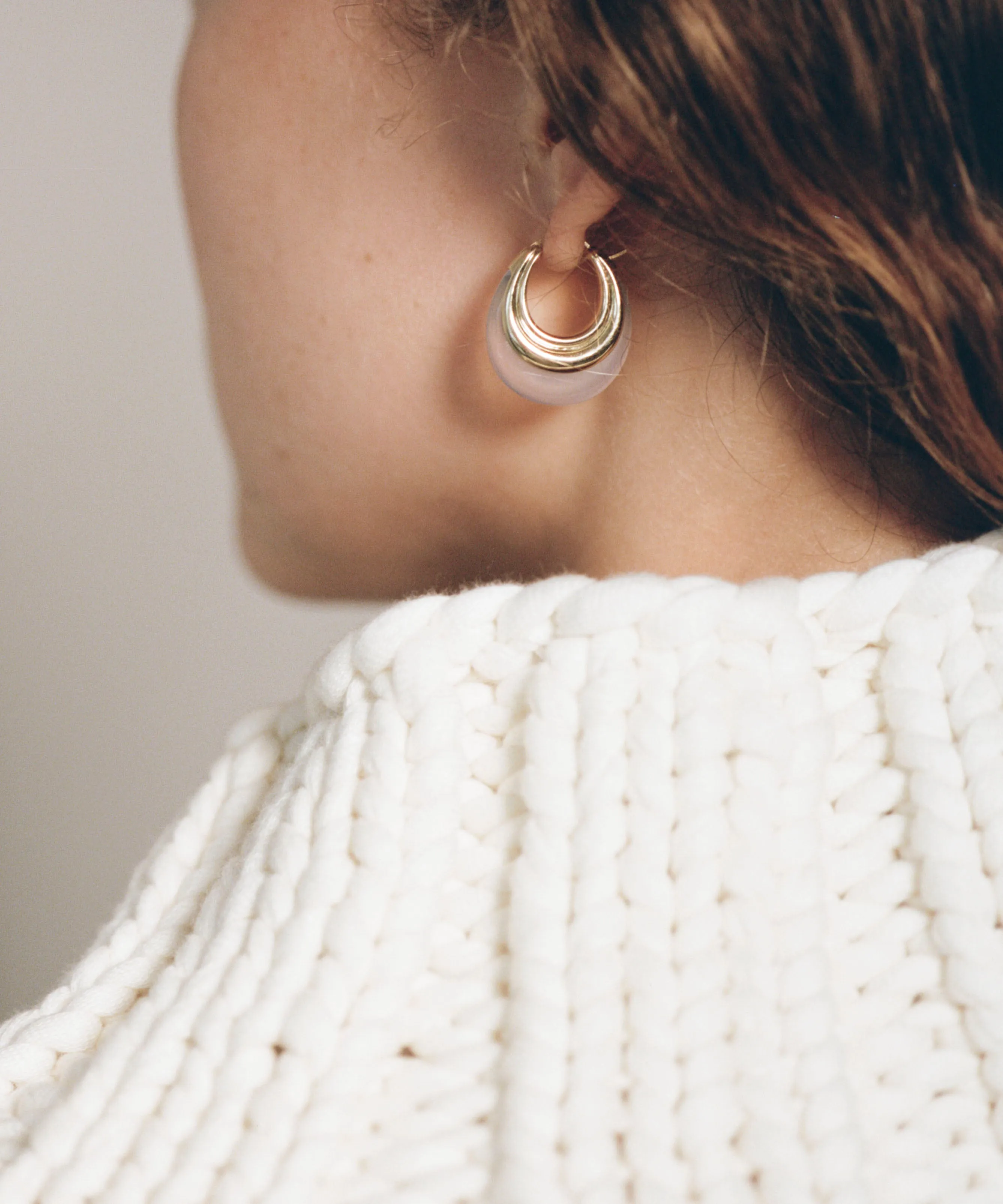 Gemstone Strata Hoop (Blue Chalcedony) sold by J. Hannah Jewelry product image thumbnail 2