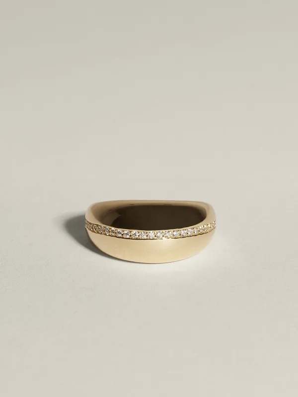 Form Ring II with Pavé Diamonds sold by J. Hannah Jewelry