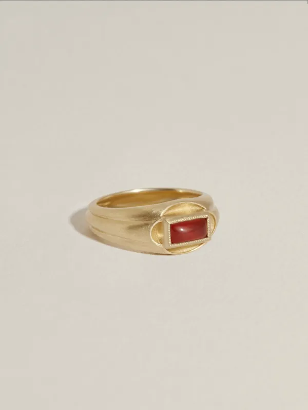 Quatrefoil Ring (Carnelian) made by J. Hannah Jewelry