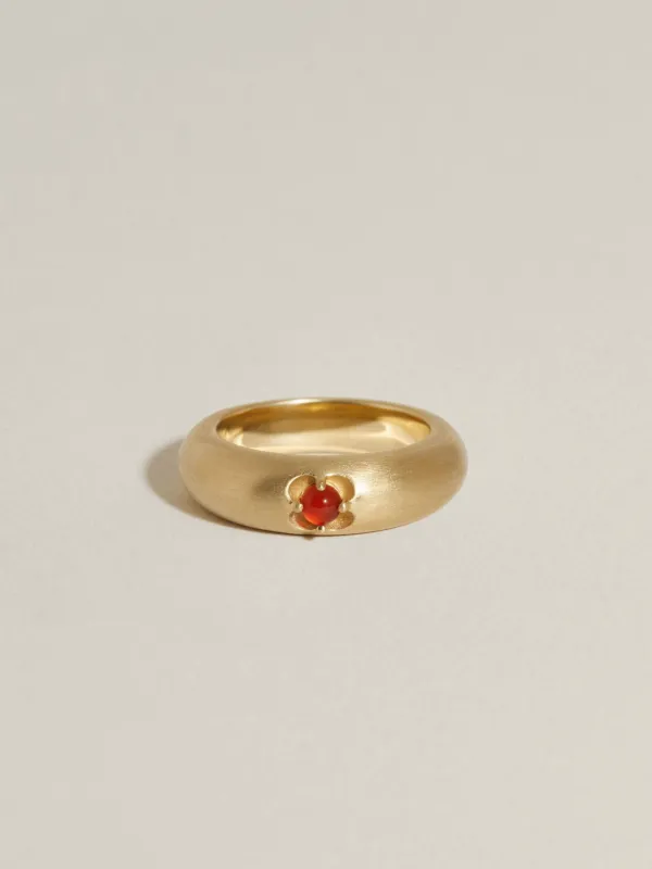 Devotion Ring I (Carnelian) made by J. Hannah Jewelry
