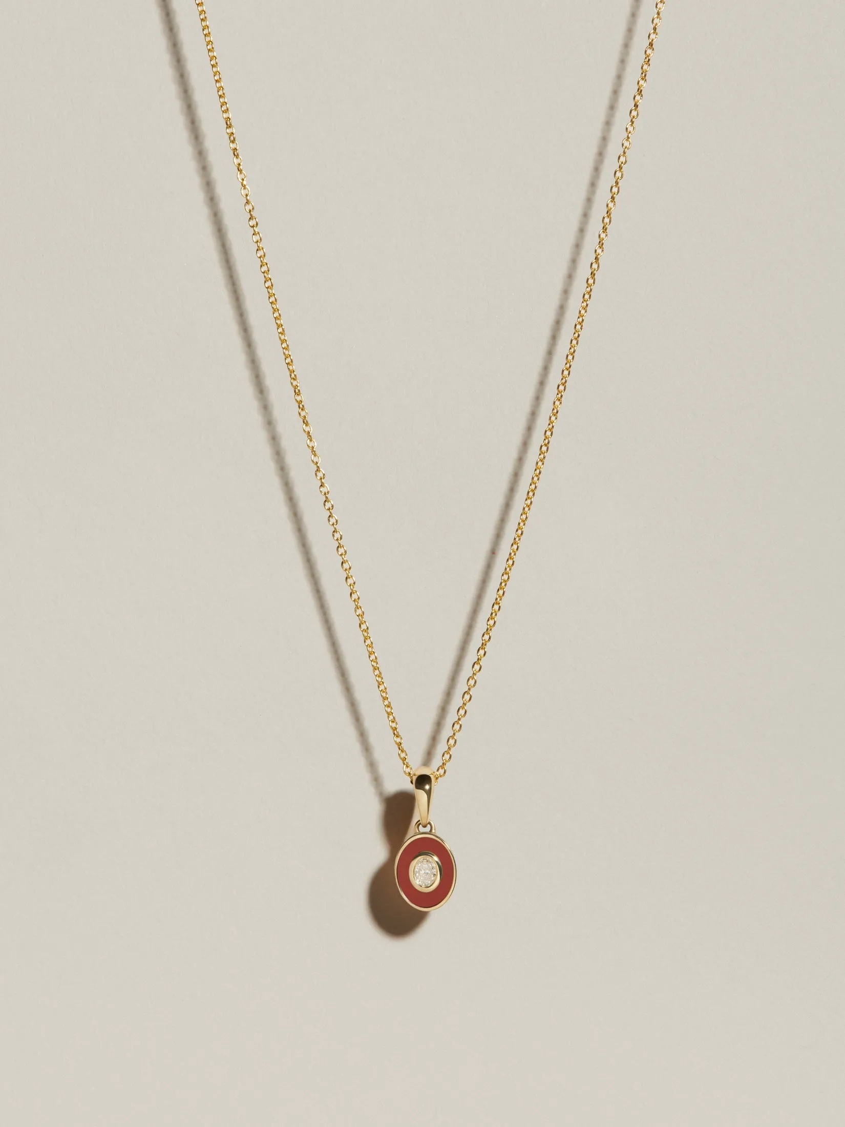 Oval Signet Pendant (Red Jasper & Diamond) sold by J. Hannah Jewelry product image thumbnail 2