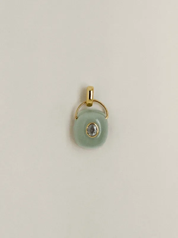OOAK Gem Drop Pendant (Aquamarine & Sapphire) sold by J. Hannah Jewelry
