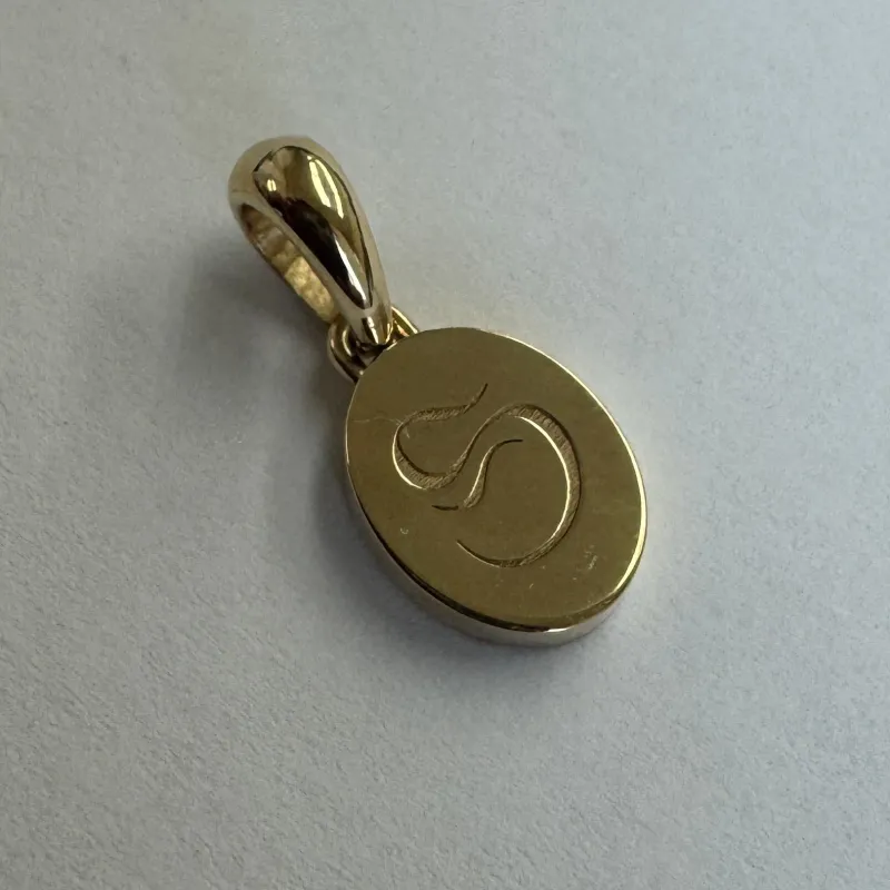 Initial Signet Pendant - S (spreadsheet sale) made by J. Hannah Jewelry