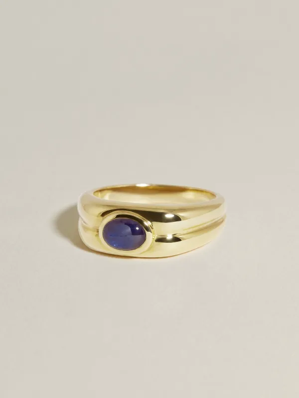 Ivy I (Sapphire Cabochon) made by J. Hannah Jewelry