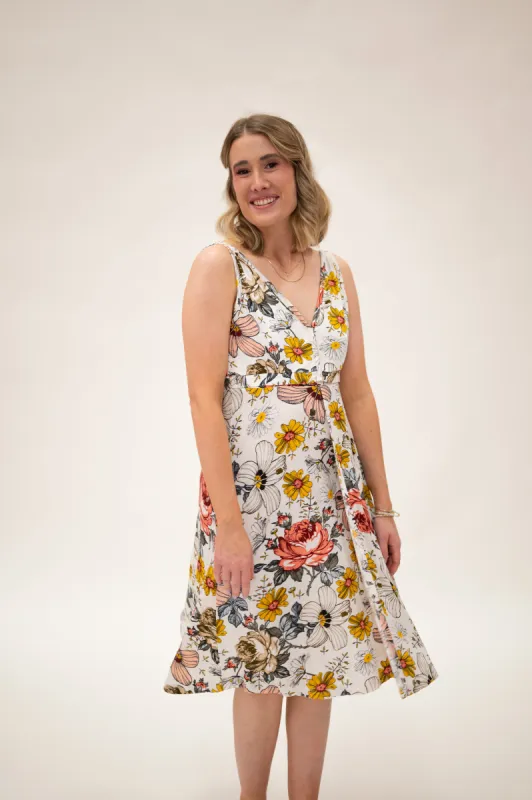 Juliet Labor & Postpartum Gown in Vintage Floral sold by Lila Maternity
