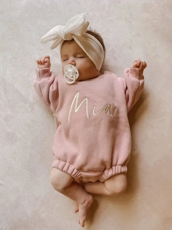 Bubble Romper in Dusty Pink sold by Lila Maternity