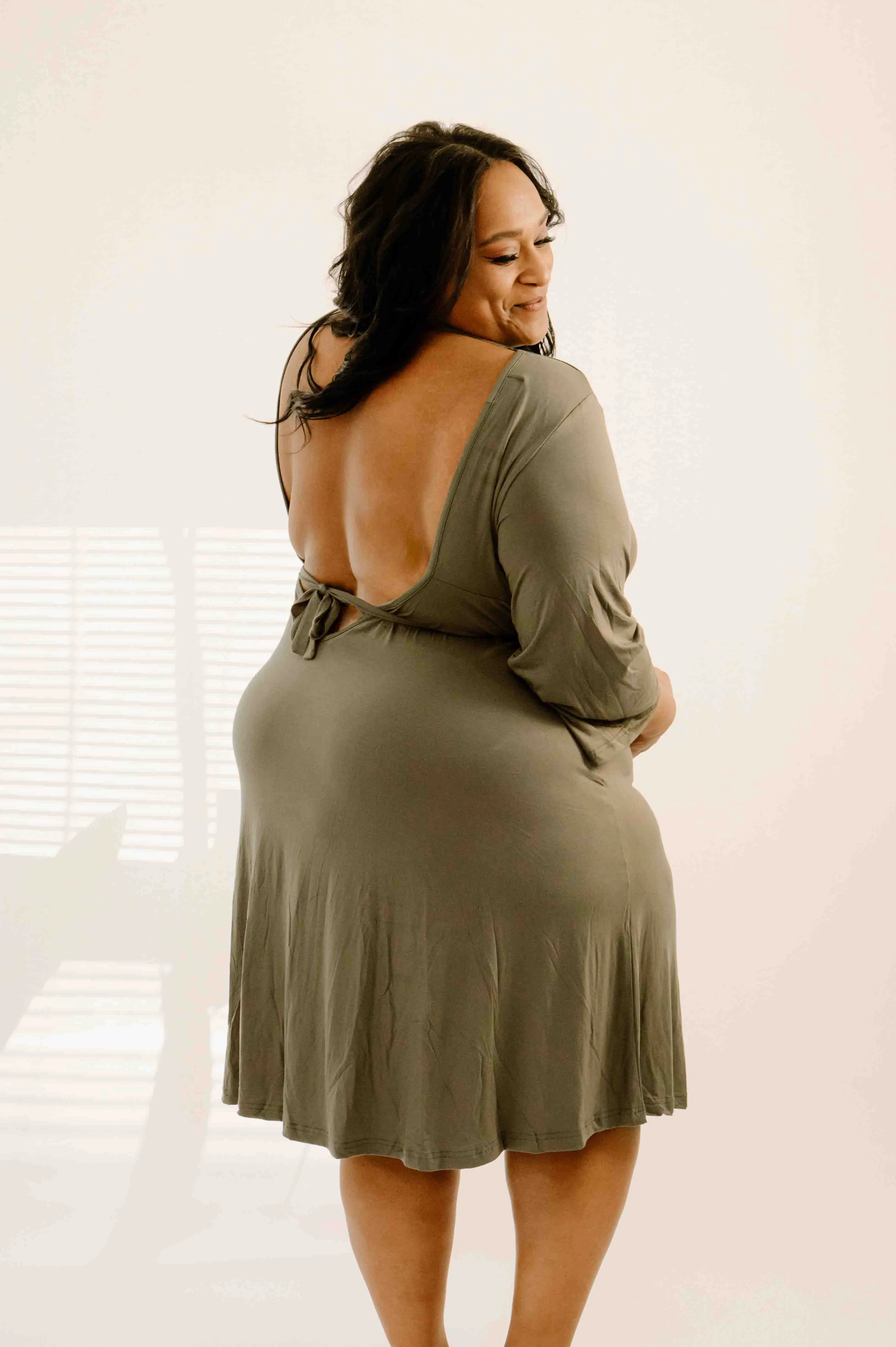 Lila Labor & Postpartum Gown in Sage sold by Lila Maternity product image thumbnail 2