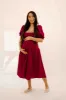 Selena Dress in Merlot sold by Lila Maternity
