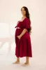 Selena Dress in Merlot sold by Lila Maternity