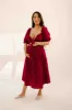 Selena Dress in Merlot sold by Lila Maternity