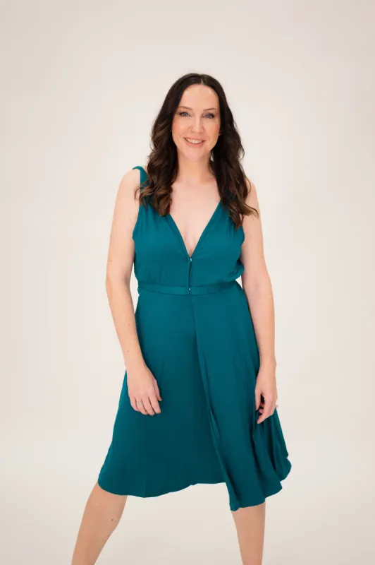 Juliet Labor & Postpartum Gown in Deep Teal-Limited Time sold by Lila Maternity