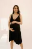 Juliet Labor & Postpartum Gown in Black-Limited Time sold by Lila Maternity