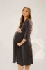 Lila Labor & Postpartum Gown in Charcoal Grey sold by Lila Maternity