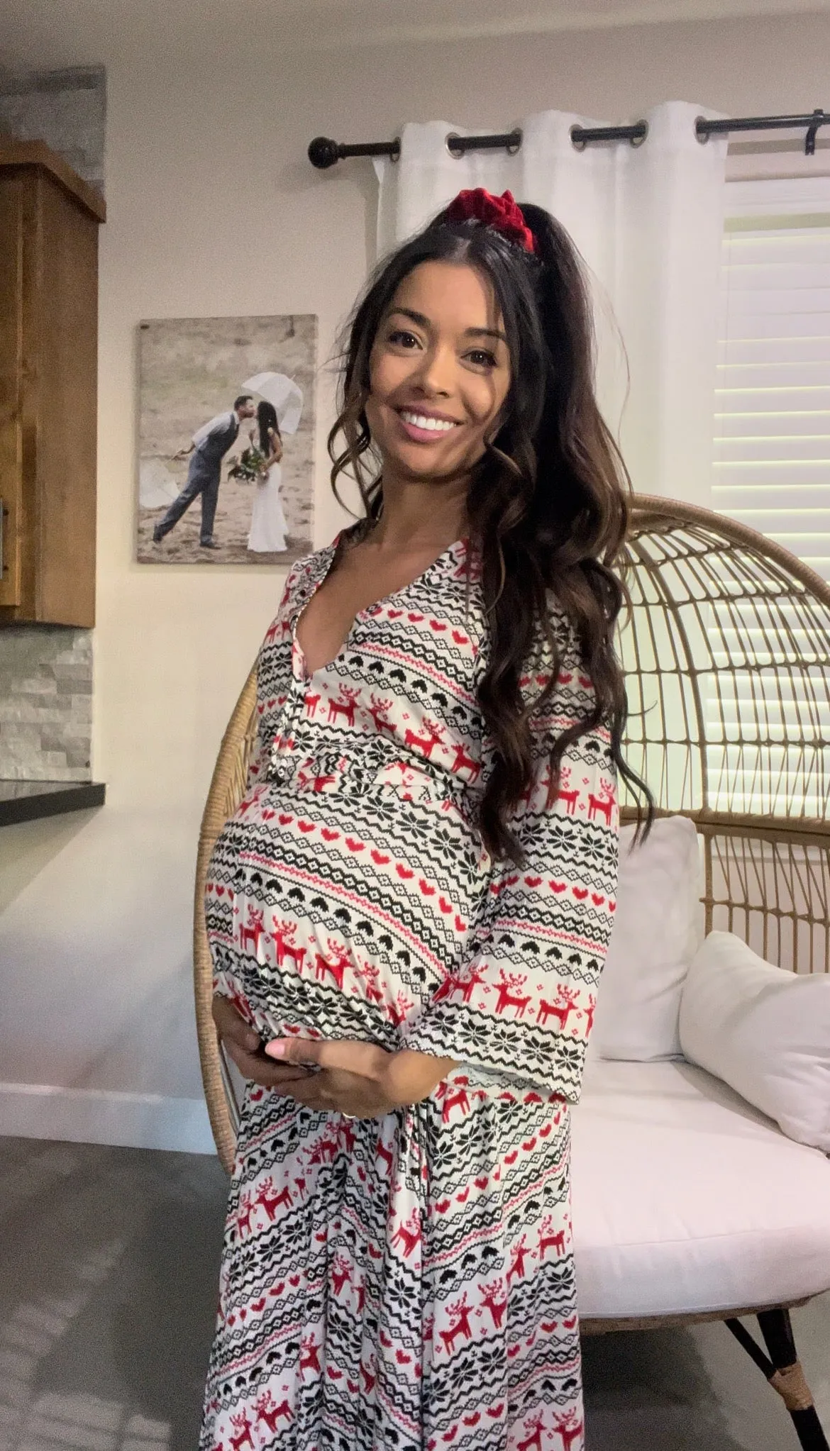 Amelia Labor & Postpartum Gown *Holiday Edition* sold by Lila Maternity product image thumbnail 5