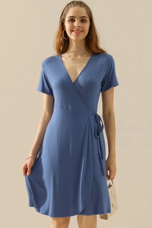 Casual Wrap Dress sold by Lila Maternity