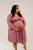 Lila Labor & Postpartum Gown in Dusty Rose sold by Lila Maternity