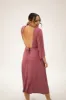 Lila Labor & Postpartum Gown in Dusty Rose sold by Lila Maternity