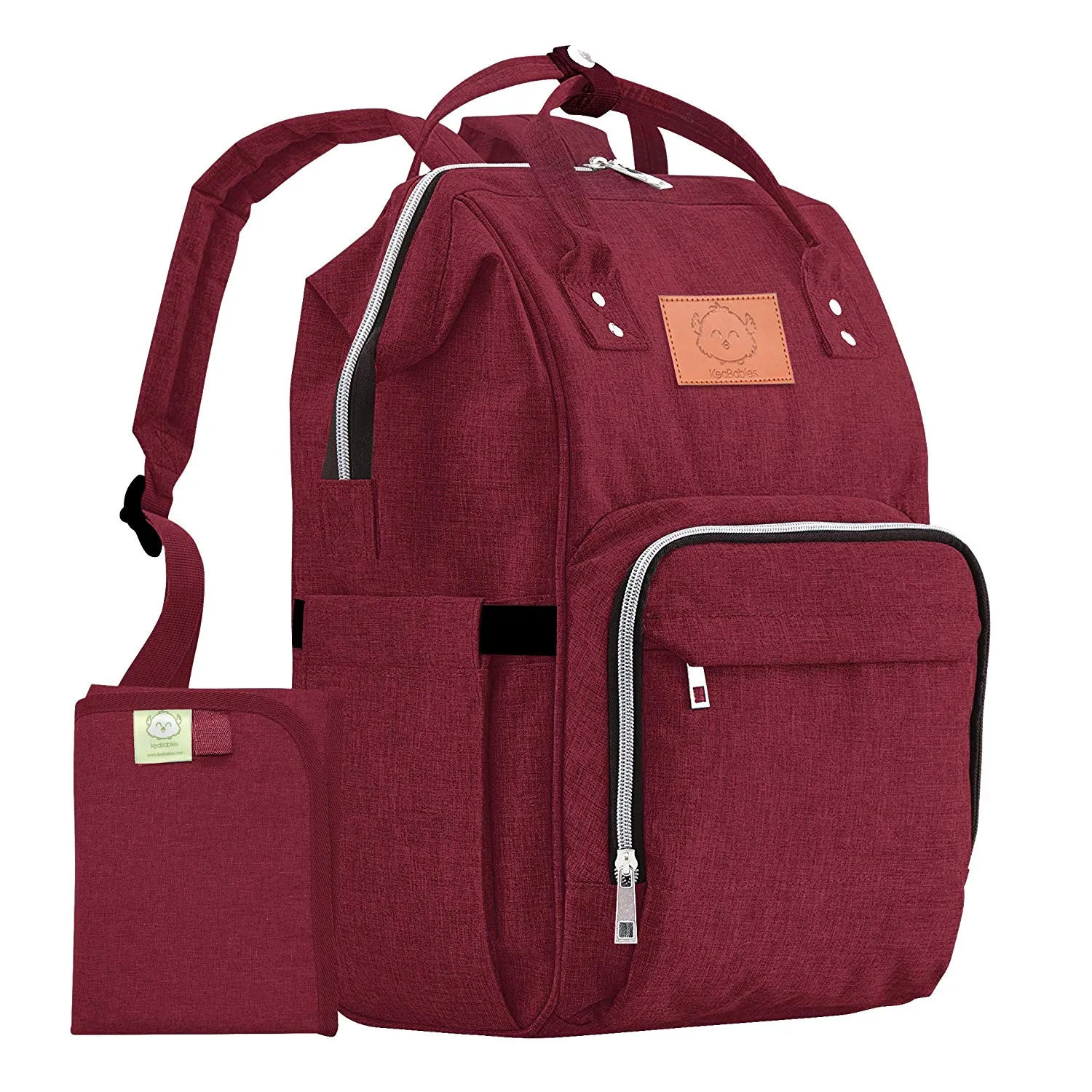 KeaBabies Original Diaper Bag Backpack (Wine Red) sold by Lila Maternity