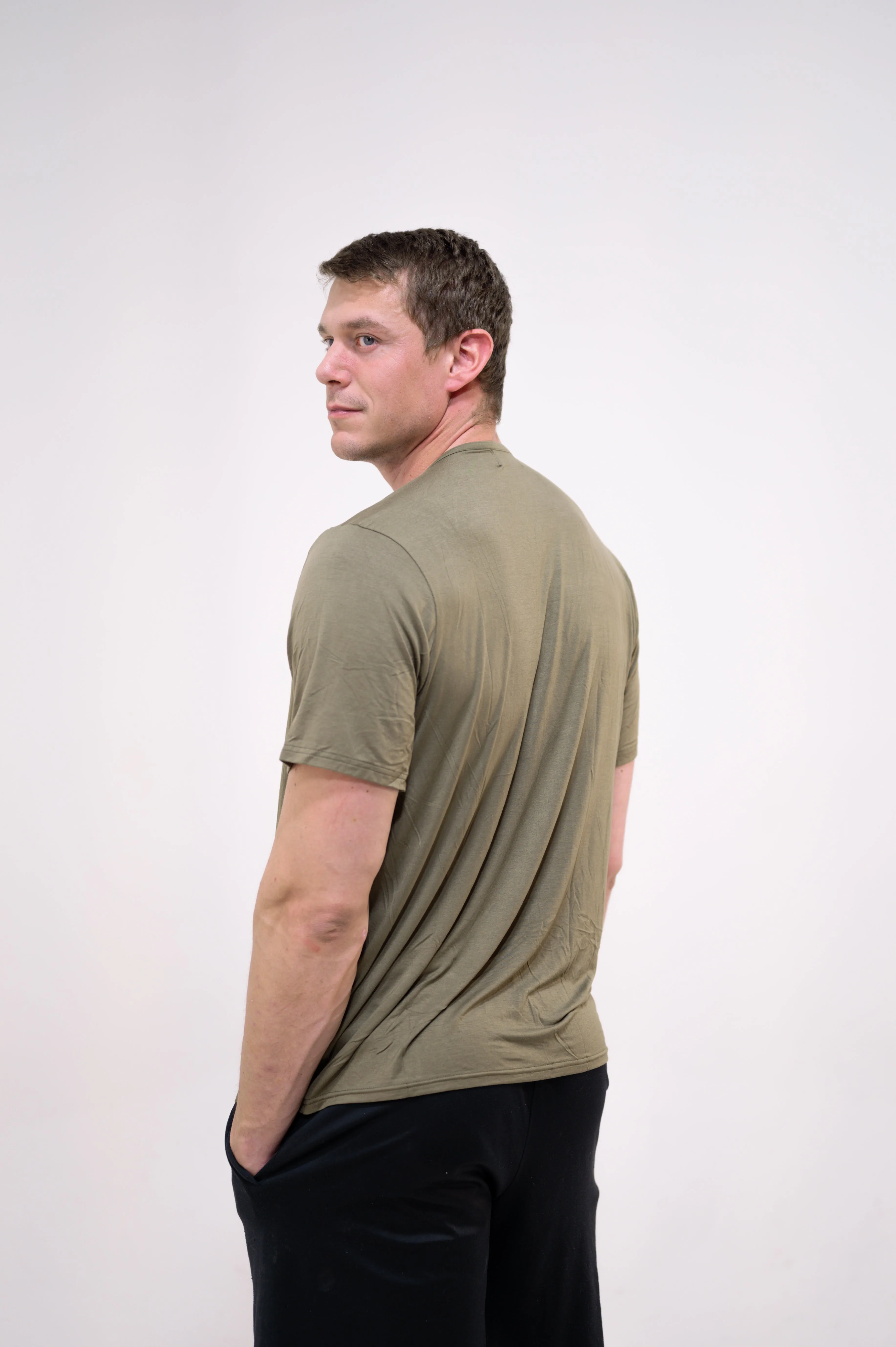 The Cameron Unisex Nursing and Skin to Skin Shirt in Sage sold by Lila Maternity product image thumbnail 2