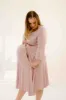 Lila Labor & Postpartum Gown in Mauve sold by Lila Maternity