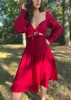 Juniper Dress in Merlot sold by Lila Maternity